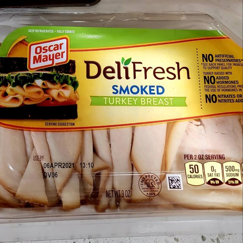 Oscar Mayer Deli Fresh Smoked Turkey Breast Sliced Sandwich Lunch Meat 9 oz  Tray