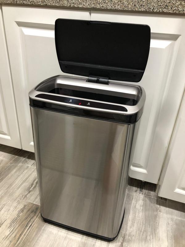 Kraus KTCS-10SS 13 Gallon Touchless Motion Sensor Trash Can - Stainless Steel