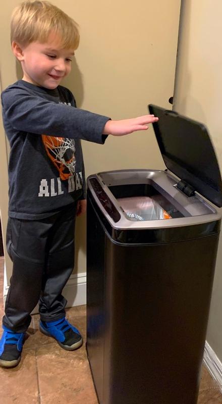 Dkeli Kitchen Trash Can 13 Gallon Garbage Can Automatic Sensor