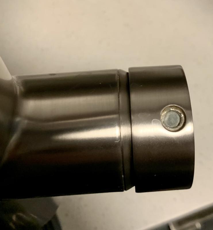 Handle snapped off after three years.