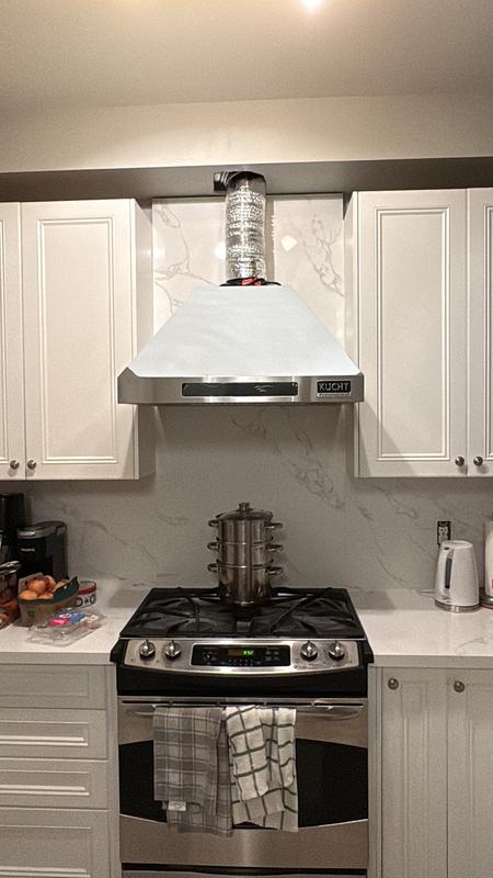 Kucht 36-in Ducted 900-CFM Stainless Steel Wall-Mounted Range Hood
