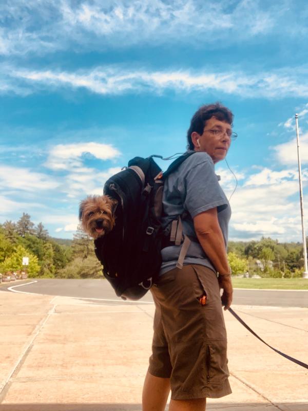 Reilly taking a ride.