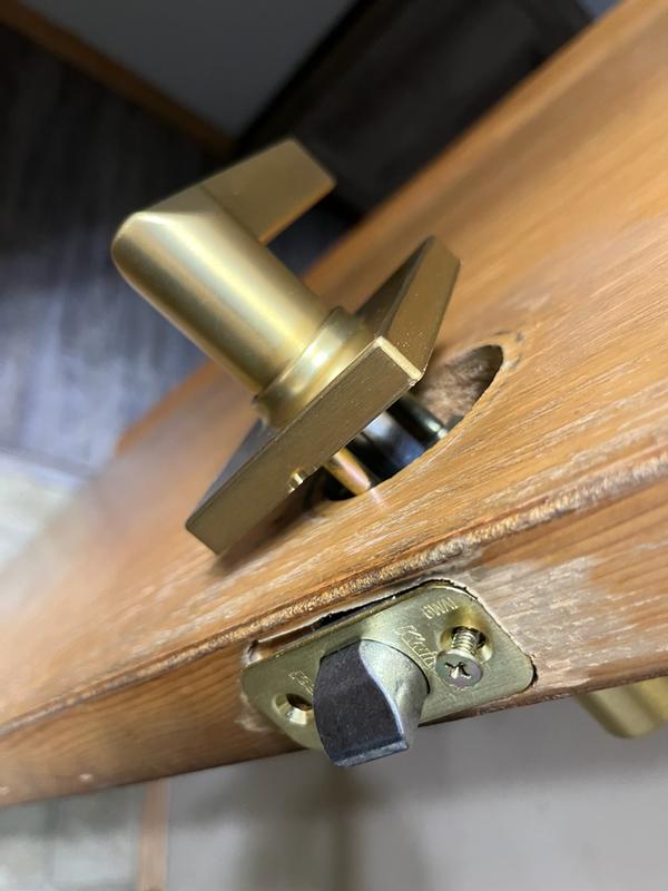 Satin Nickel Hollis Lever (Square) - Pull Only | Kwikset