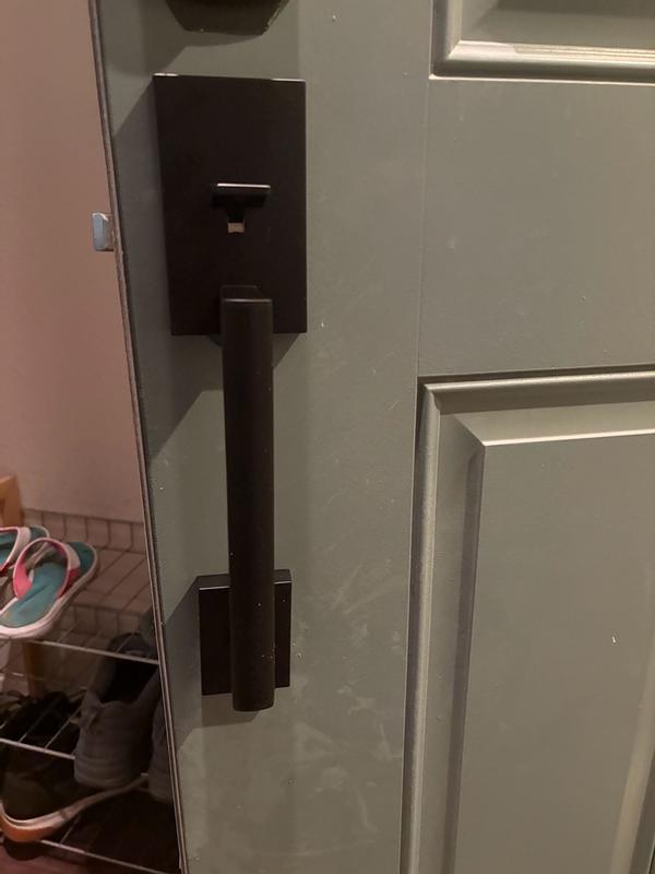 Satin Nickel San Clemente Handle with Halifax Lever (Square) | Kwikset
