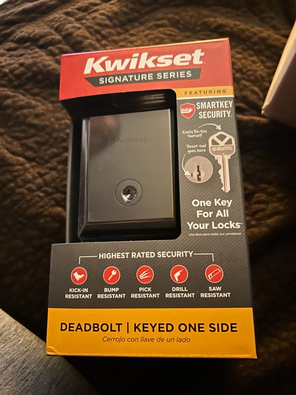 Satin Nickel 258 Crosstown Deadbolt (Rectangle) - Keyed One Side