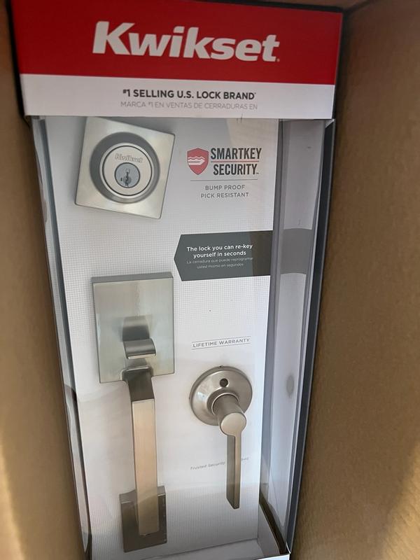 Satin Nickel Amador Handle (Exterior Only) | Kwikset