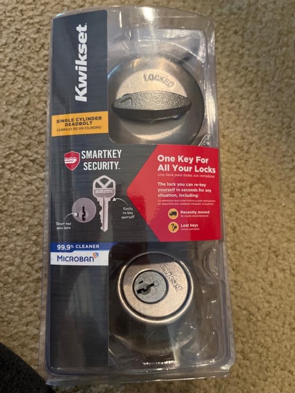 Satin Nickel 665 Deadbolt - Keyed Both Sides - with Pin & Tumbler