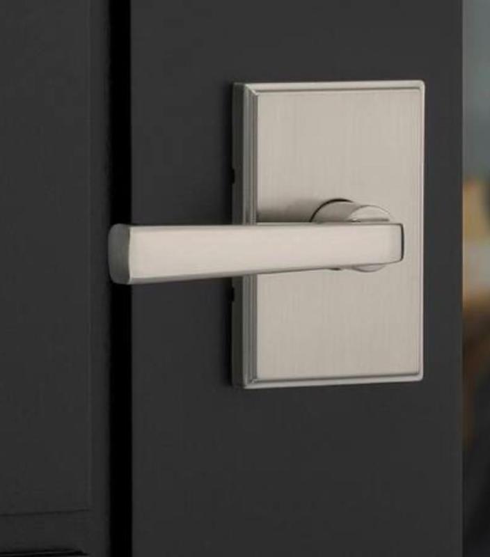 Satin Nickel Trafford Lever (Rectangle) - Pull Only | Kwikset
