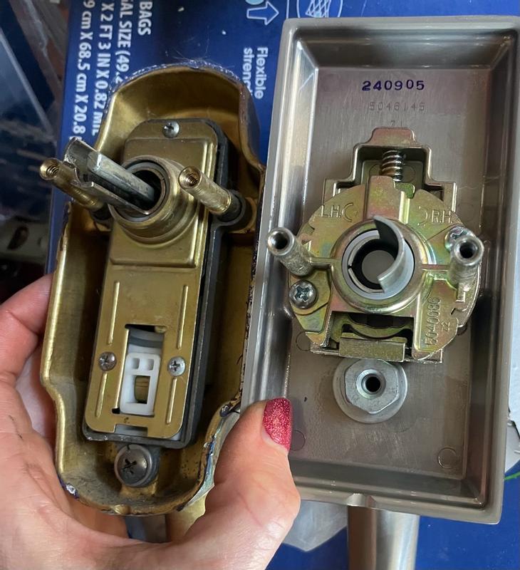 ラスト1完売再製作◎H.P PIVOT◎10inch Kwikset Hawthorne Venetian Bronze Single Cylinder Door Handleset