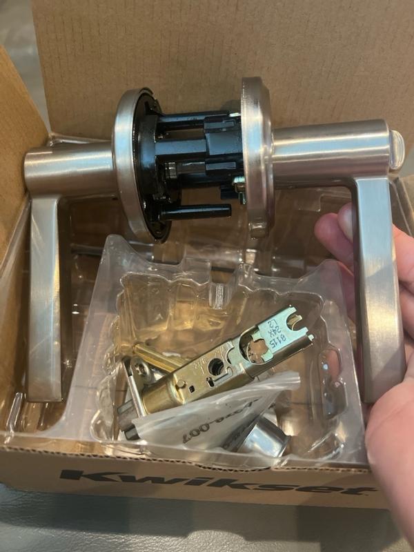 Satin Nickel Trafford Lever - Bed/Bath | Kwikset