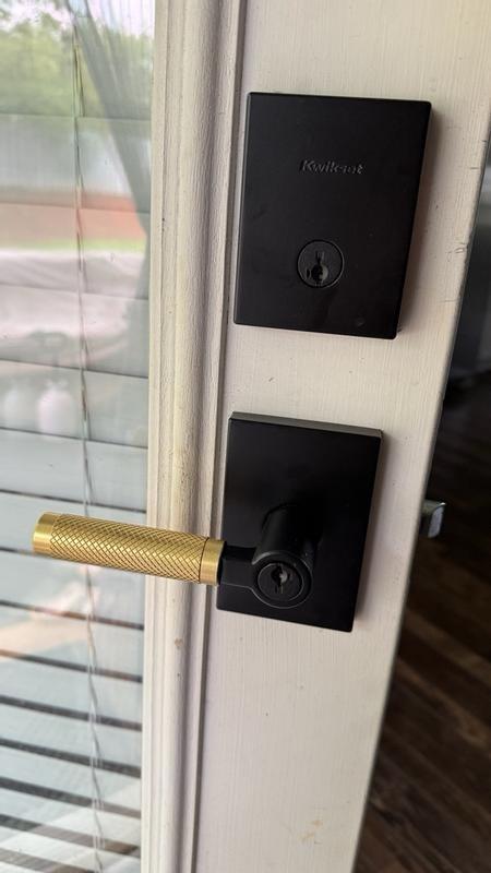 Matte Black Prava Security Set (Rectangle) - Deadbolt Keyed One