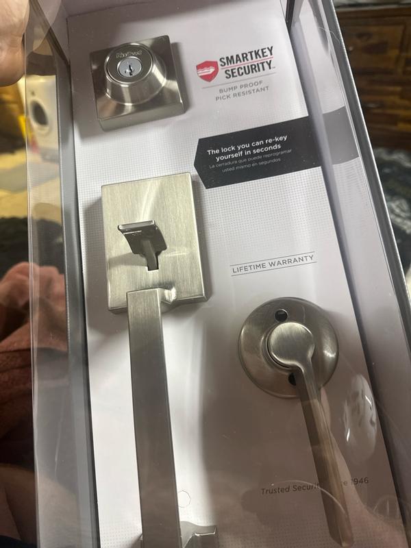 Satin Nickel Amador Handle (Exterior Only) | Kwikset