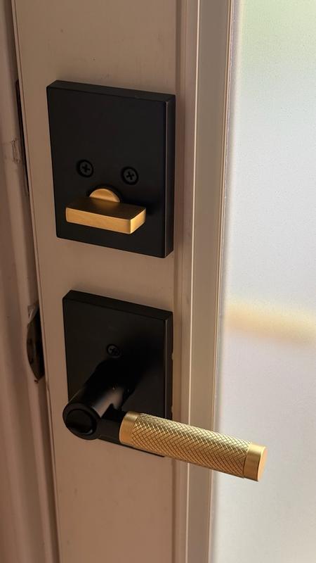 Matte Black Prava Security Set (Rectangle) - Deadbolt Keyed One