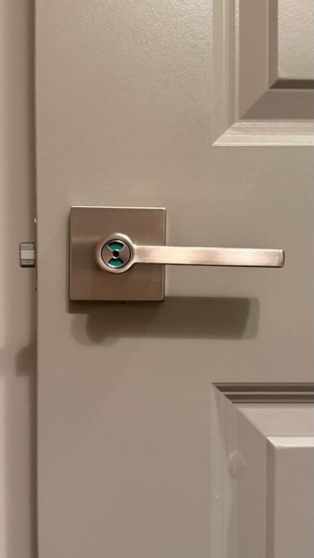 Satin Nickel Halifax Lever (Square) - Storeroom - featuring