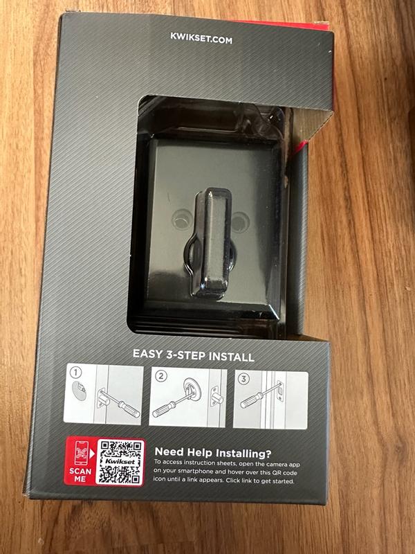Kwikset Crosstown Matte Black Single Cylinder Low Profile