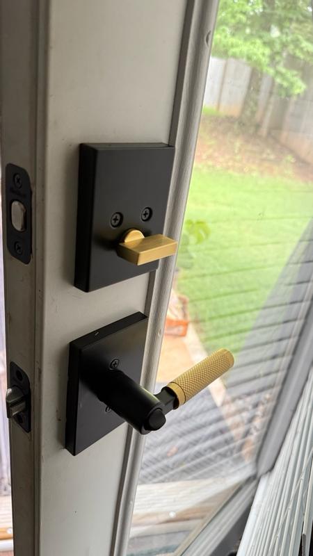 Matte Black Prava Security Set (Rectangle) - Deadbolt Keyed One