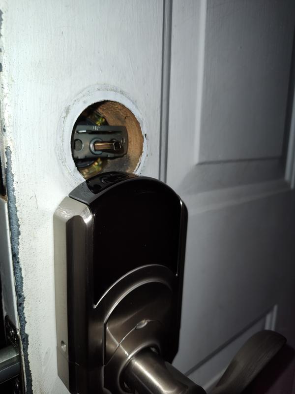 Satin Nickel 912 SmartCode Electronic Tustin Lever with Z-Wave