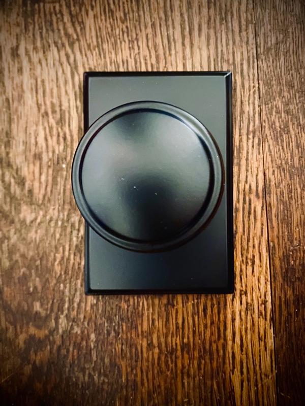 Kwikset Sora Matte Black Keyed Entry 2.19 in. Rectangle Rose