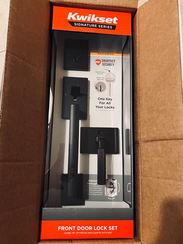 Satin Nickel San Clemente Handleset - Deadbolt Keyed One Side