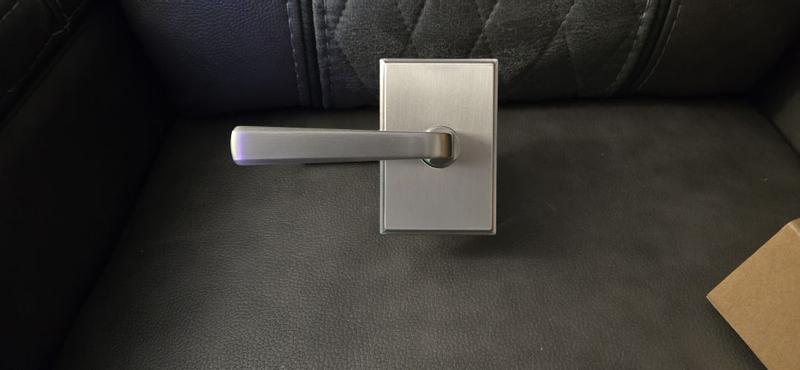 Kwikset Trafford Matte Black Rectangle Half Dummy Door Handle