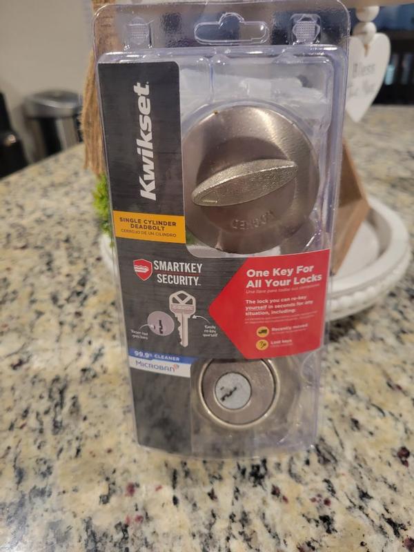 Satin Nickel 665 Deadbolt - Keyed Both Sides - featuring SmartKey