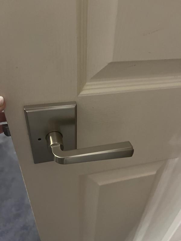 Satin Nickel Trafford Lever (Rectangle) - Pull Only | Kwikset