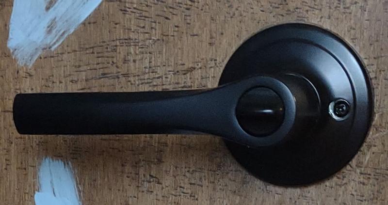 Kwikset Henley Matte Black Exterior Keyed Entry Door Handle