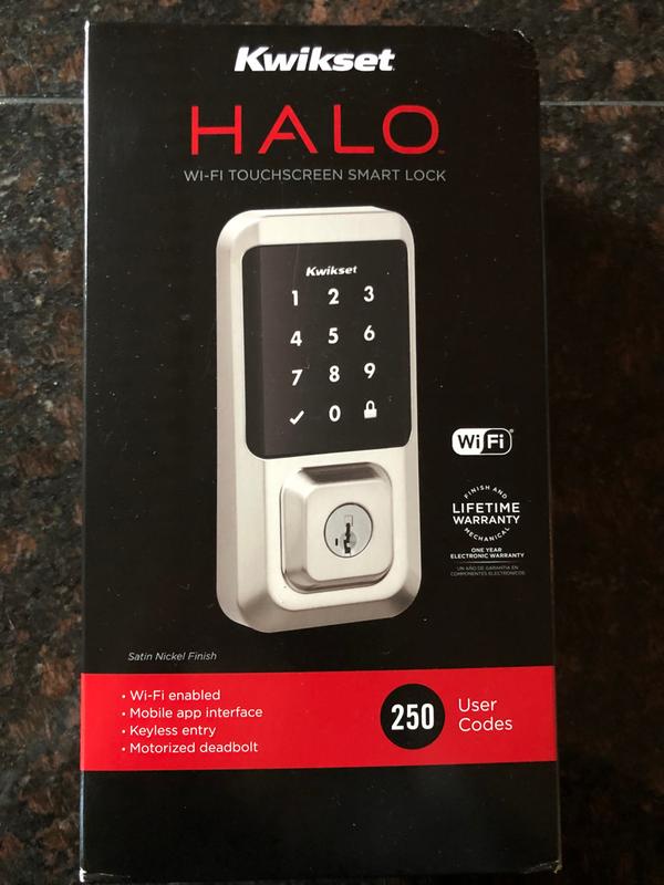 Satin Nickel Halo Touchscreen Wi-Fi Enabled Smart Lock | Kwikset