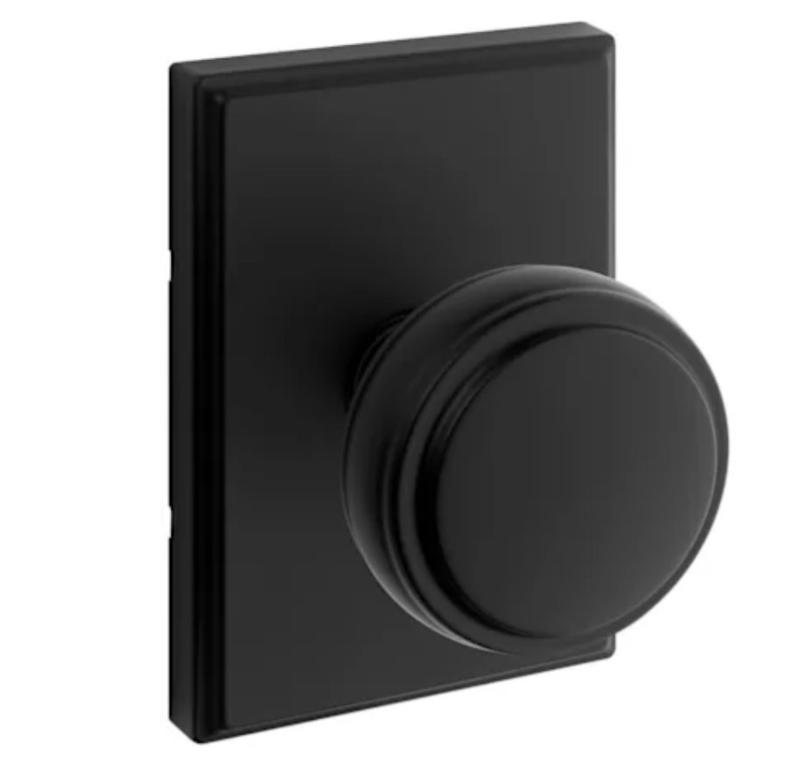 Satin Nickel Sora Knob (Rectangle) - Keyed - featuring SmartKey