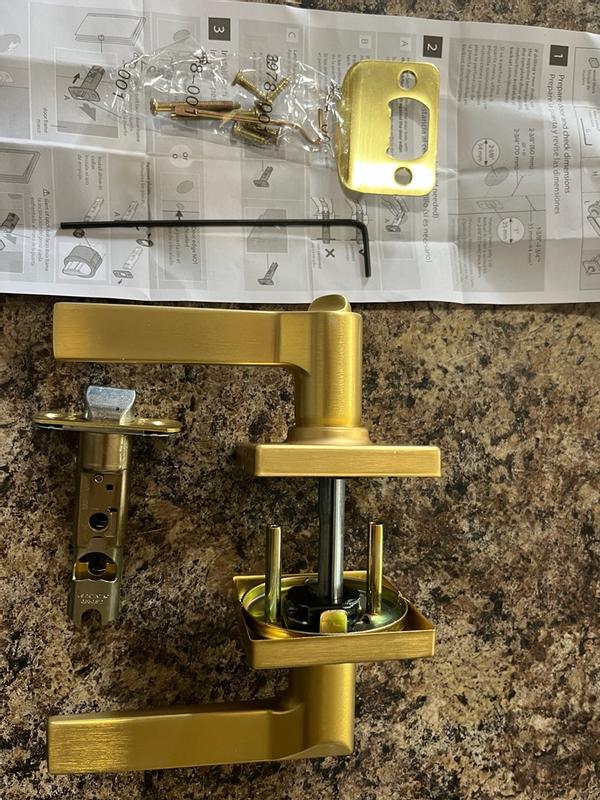 Satin Nickel Hollis Lever (Square) - Hall/Closet | Kwikset