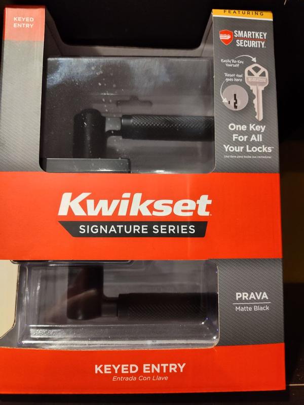 Satin Nickel Prava Lever (Rectangle) - Hall/Closet | Kwikset