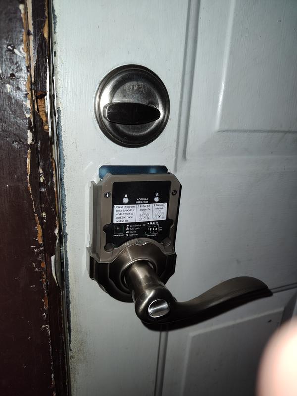 Satin Nickel 912 SmartCode Electronic Tustin Lever with Z-Wave