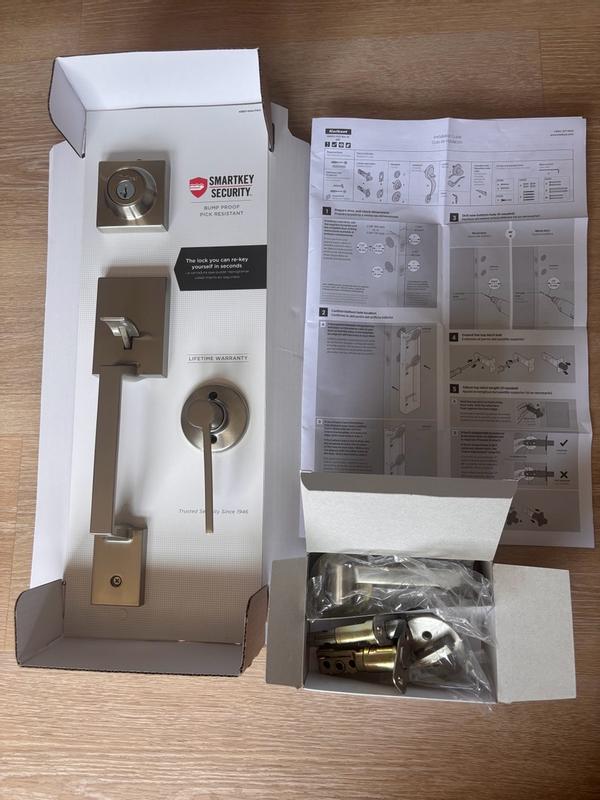 Satin Nickel Amador Handle (Exterior Only) | Kwikset