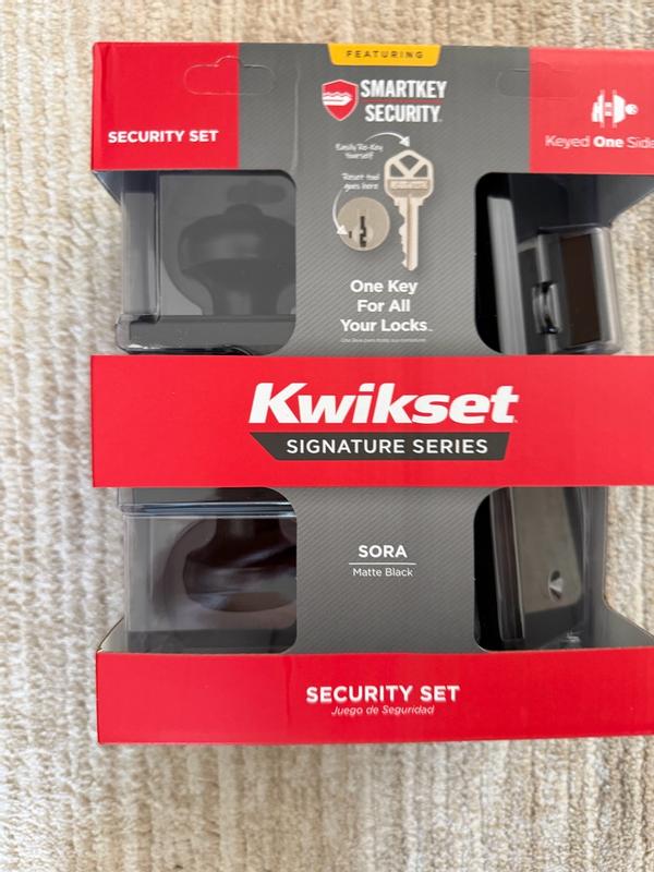【sora】　CULT Ray Satin Nickel Sora Rectangle Security Set - Deadbolt Keyed One Side