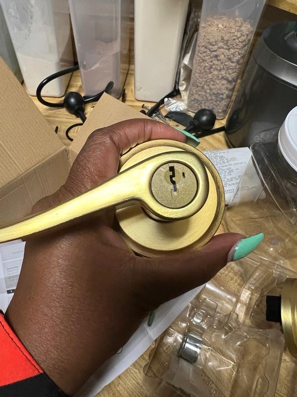 Satin Nickel Sedona Lever - Hall/Closet | Kwikset