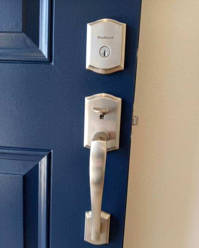 Satin Nickel Prescott Handle with Tustin Lever | Kwikset