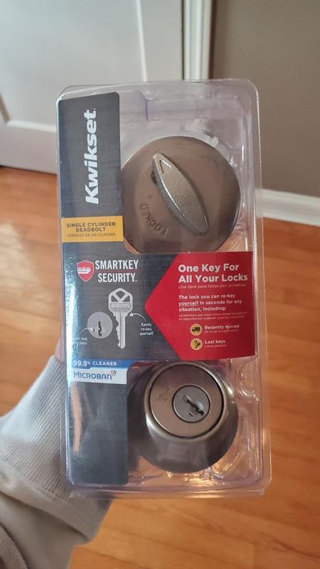 Satin Nickel 665 Deadbolt - Keyed Both Sides - featuring SmartKey