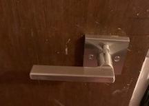 Kwikset handle on bedroom door