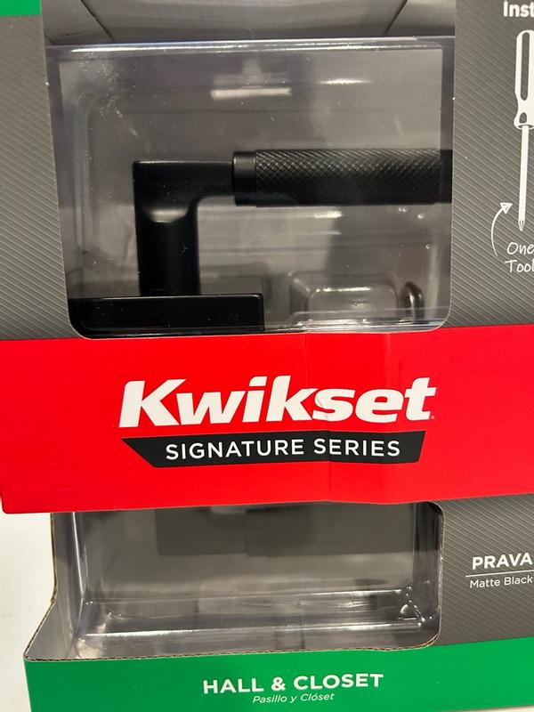 Satin Nickel Prava Lever (Rectangle) - Hall/Closet | Kwikset