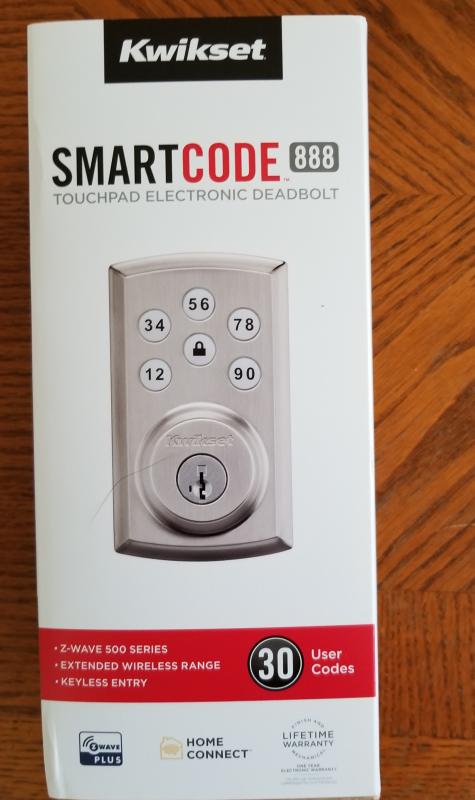 Satin Nickel 888 SmartCode Electronic Deadbolt with Z-Wave