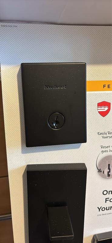 Kwikset San Clemente Matte Black Single Cylinder Door Handleset