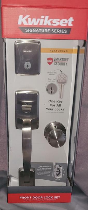 Satin Nickel Brentford Handle (Exterior Only) | Kwikset