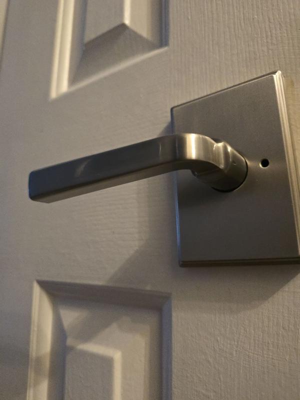 Satin Nickel Trafford Lever (Rectangle) - Pull Only | Kwikset