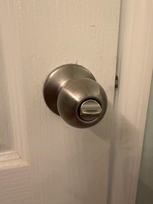 Satin Nickel Maven Knob (Square) - Hall/Closet | Kwikset