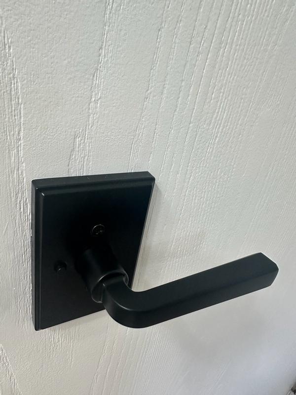Satin Nickel Trafford Lever - Hall/Closet | Kwikset