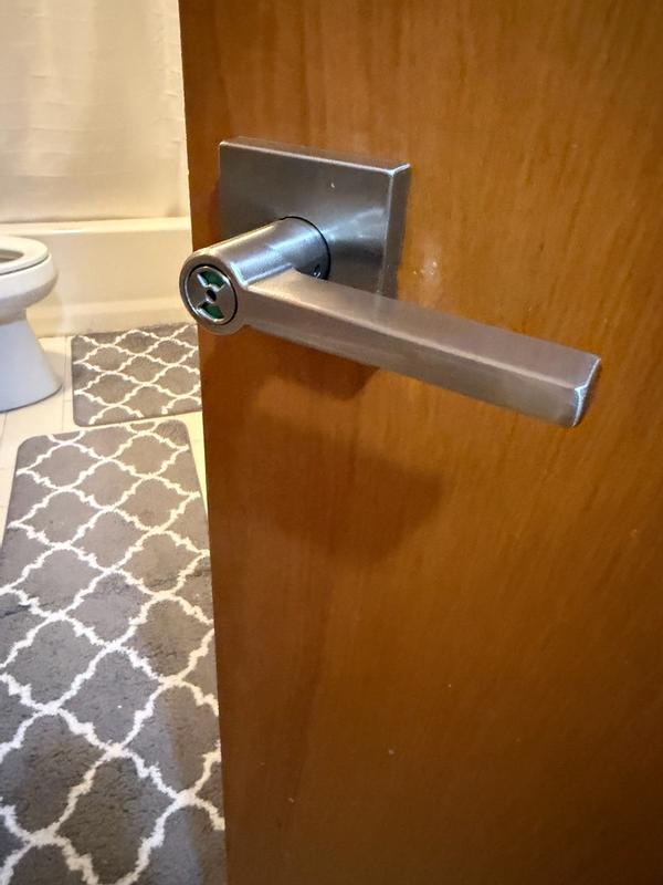 Satin Nickel Halifax Lever (Square) - Keyed - featuring SmartKey
