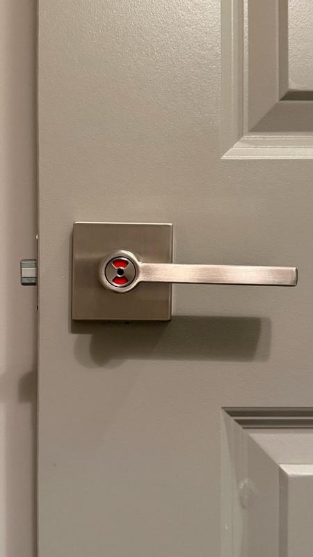 Satin Nickel Halifax Lever (Square) - Pull Only | Kwikset