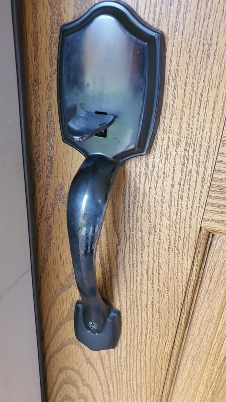 Venetian Bronze Belleview Handleset with Cove Knob - Deadbolt