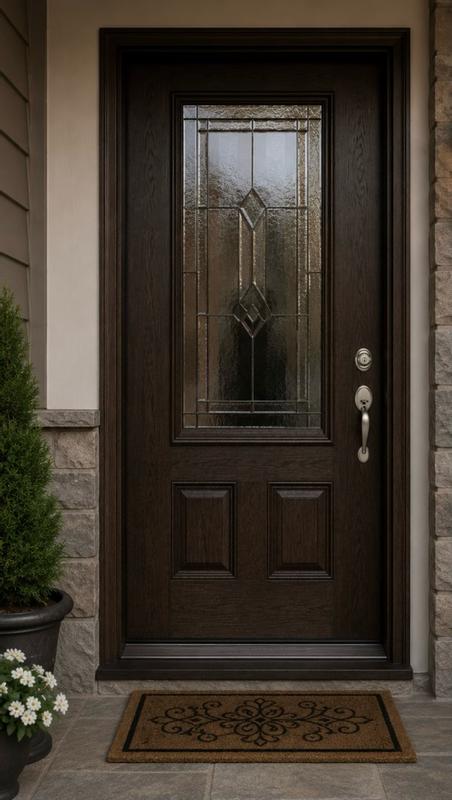 Satin Chrome Dakota Handleset with Tylo Knob - Deadbolt Keyed One