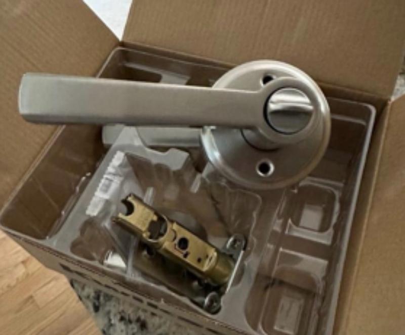 Satin Nickel Trafford Lever - Keyed - featuring SmartKey | Kwikset